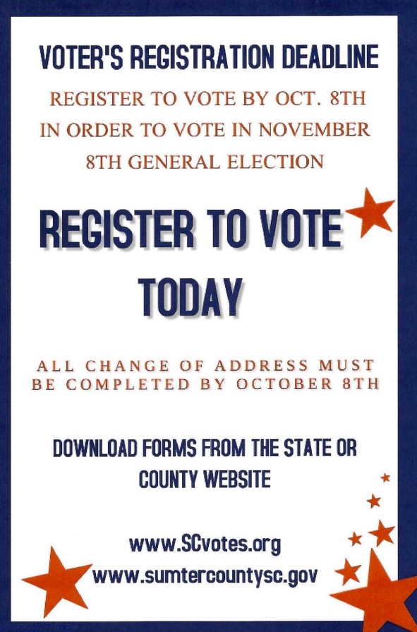 Sept 29 2022 Register To Vote Flyer 